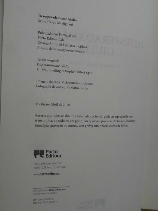 Desesperadamente Giulia de Sveva Casati Modignani - 1ª Edição