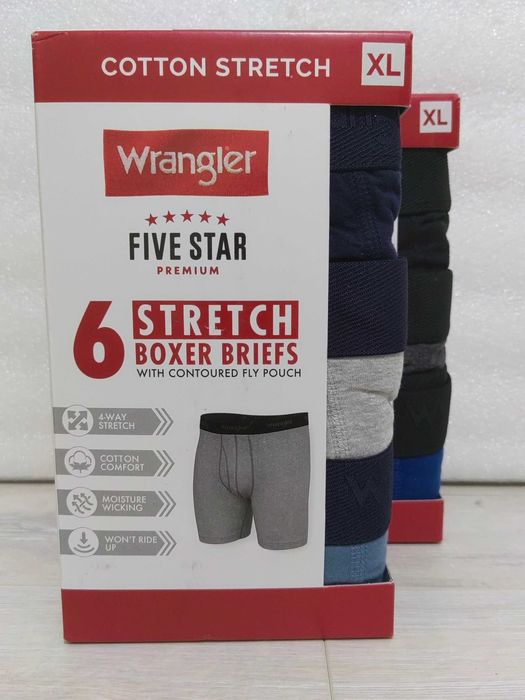 Wrangler FIVE STAR premium трусы мужские размер M,XL упаковка 6 шт.