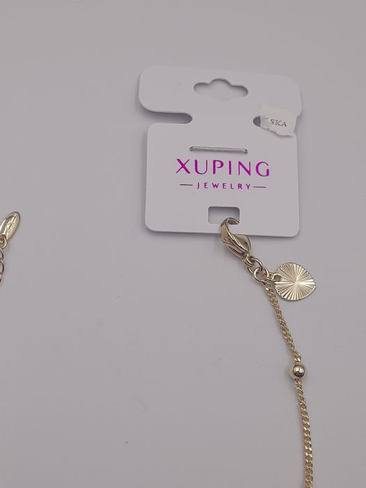 Bransoletka pozłacana 14 k z kuleczkami