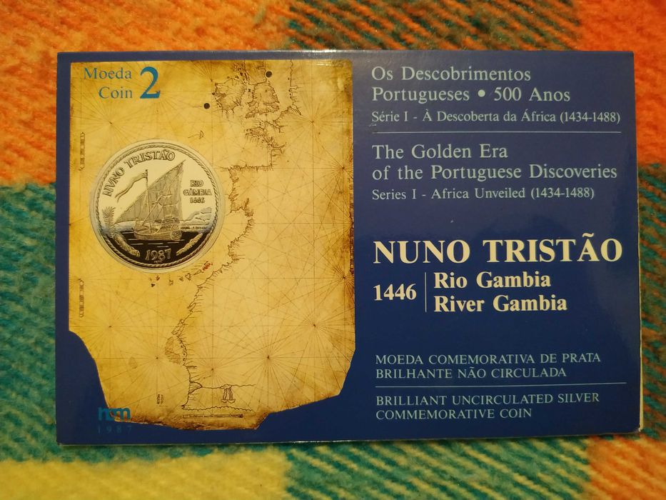 Portugal - moeda em prata de 100 escudos de 1987 Nuno Tristão