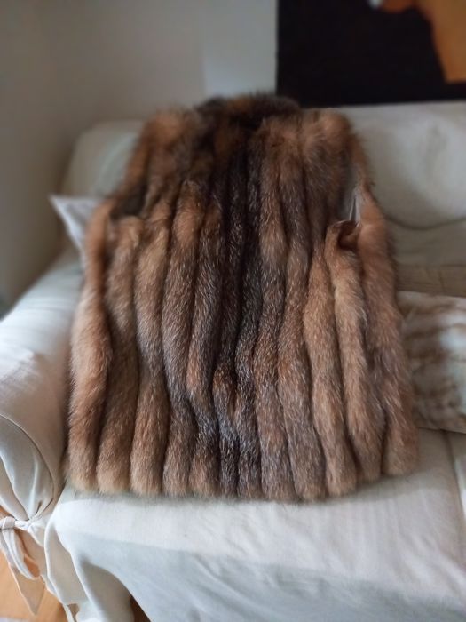 Colete pele raposa  genuino