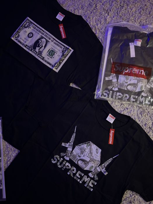 Футболка Supreme dollar tee футболка супрім долар суприм тішка