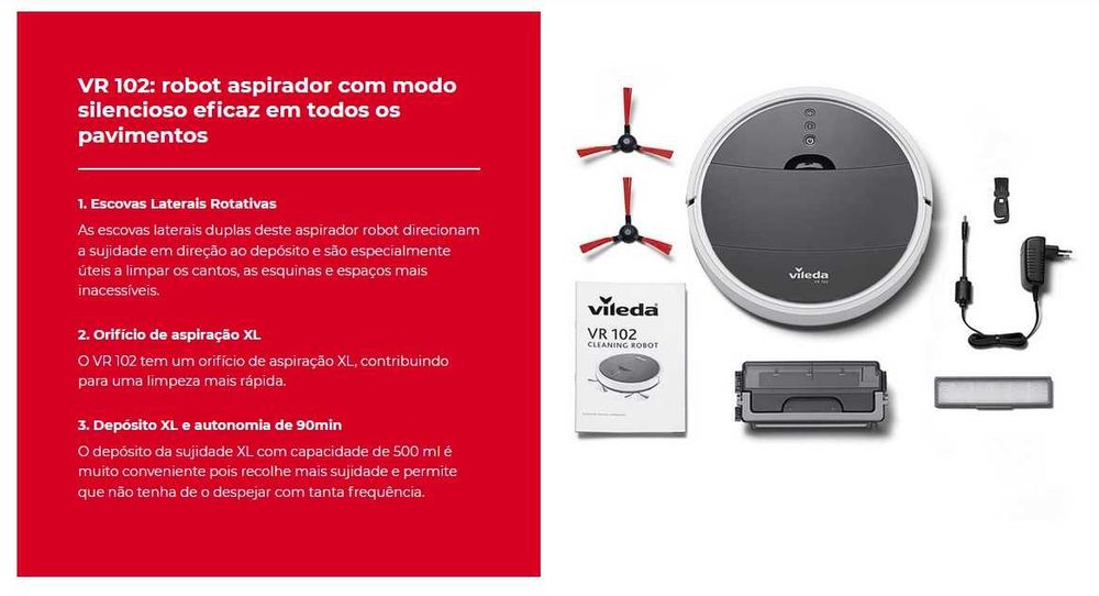 Robô Aspirador Robot Vileda VR102