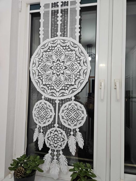 Dwa panele okienne 45 x 130 cm łapacz snów dekoracja okno 2 sztuki