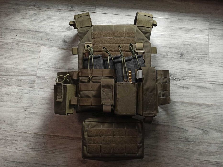 Zestaw Kamizelka Taktyczna Plate Carrier Ranger green/Olive +Ładownice
