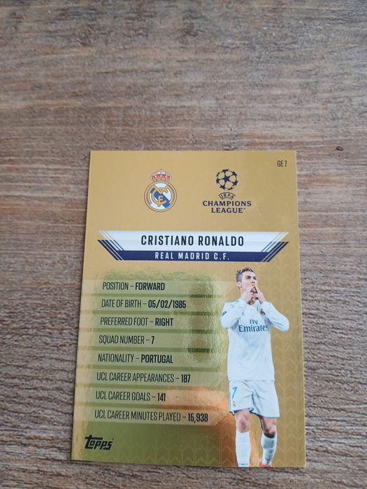 Carta do Ronaldo Gold