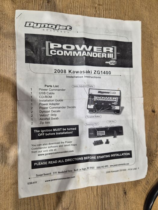 Power commander III Kawasaki.