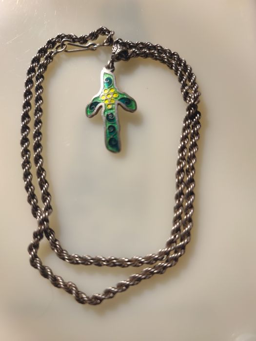 Крест святой Нино серебро