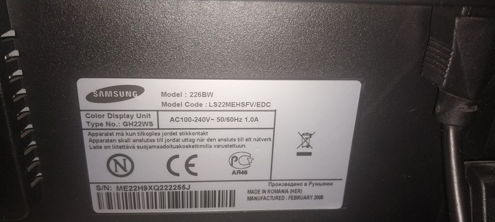 Монітор Samsung 22-дюйма