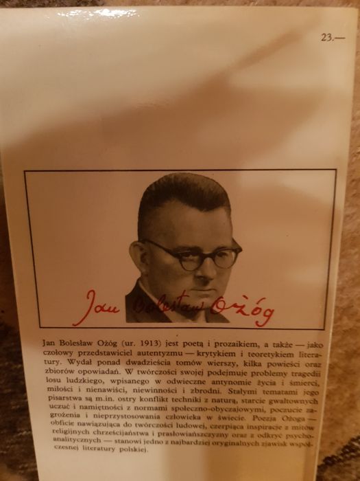 Jan Bolesław Ożóg Poezje wybrane LSW 1973