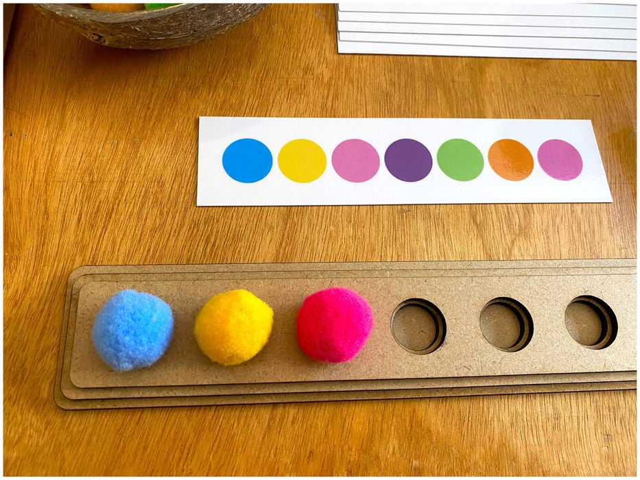 Jogo de madeira - Pompons