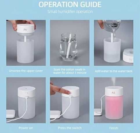 Nawilżacz - mgła wodna - MINI - zasilanie z USB - dla dziecka - 2szt