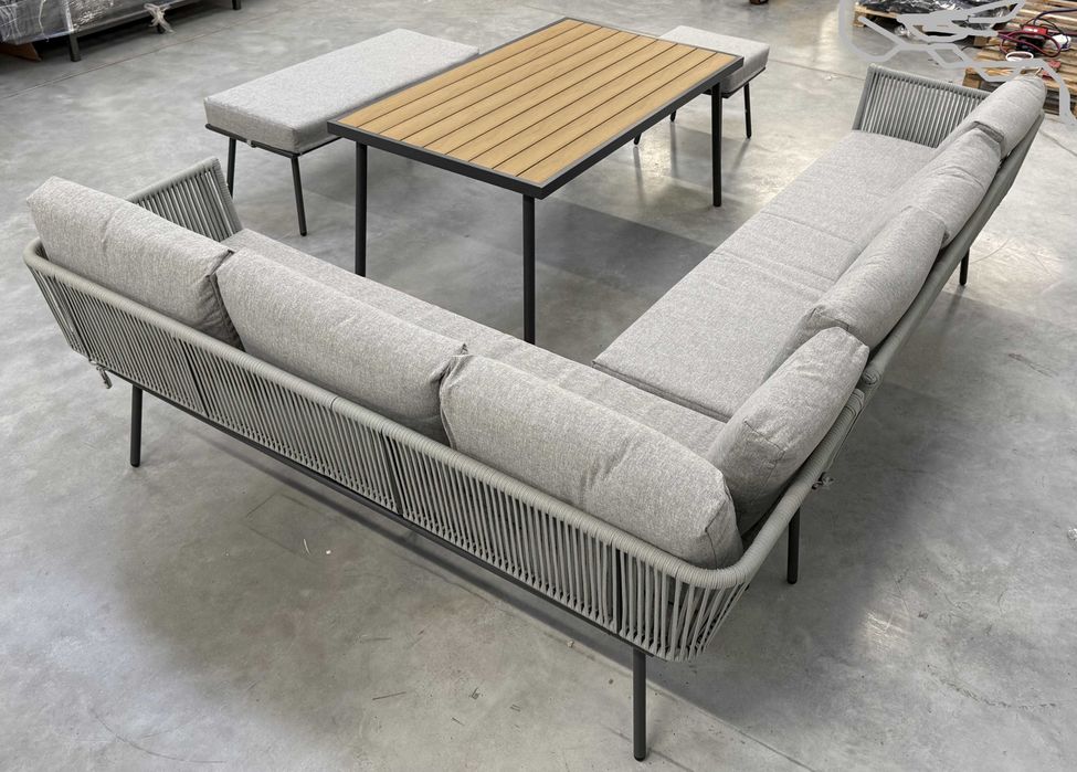 Zestaw mebli ogrodowych - narożnik outdoor SERTA dla 7~8 osób