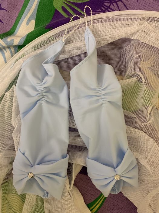 4в1 Плаття+обруч,рукавиці+кільця сніжинка,зима,нарядне