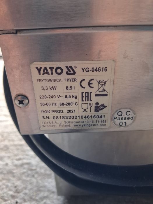 Frytkownica YATO 8,5 L