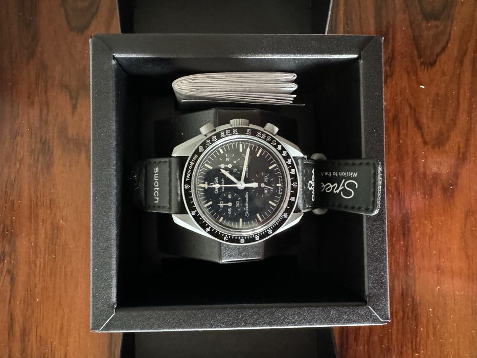 Relogio Omega x Swatch Speedmaster Moonwatch Mission Moon Chronograph