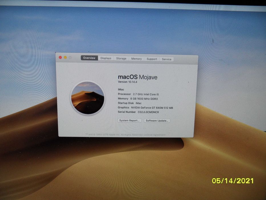 Моноблок iMac   21,5 1920x1080 IPS видео gt640m   512Mb