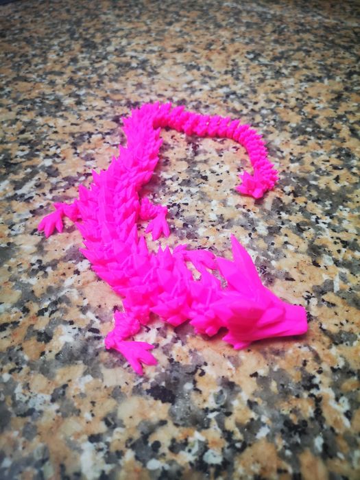 Dragão articulado 3D - Escultura exclusiva com tema de cristal!