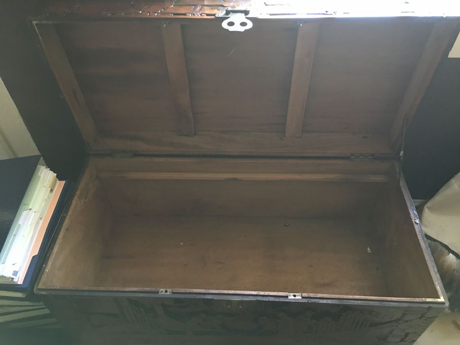 Arca com motivos chineses de cânfora