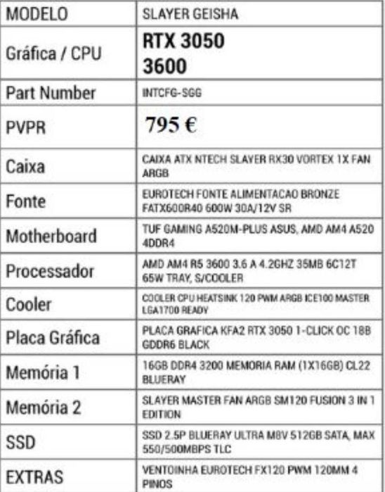 Gaming Computer Tower NEW Graphics RTX 3050 AM4 4DDR4 4.2GHZ 512 SSD64297744201090121