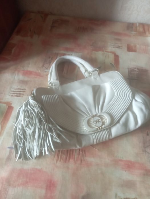 Сумка  шкіряна з подвійним замком