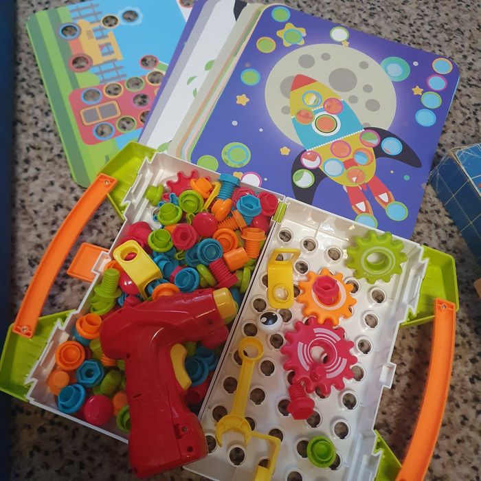 мозаїка 4в1 Limo Toy конструктор з шуруповертом 147 деталей 168-001