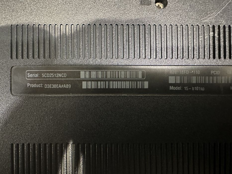 Hp pavillion  15-b101 sp windows 10home