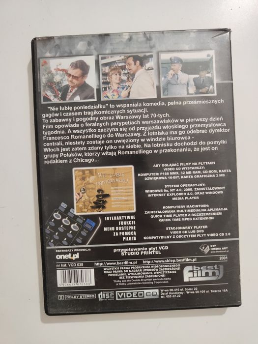 Nie lubię poniedziałku - 2x płyta VCD