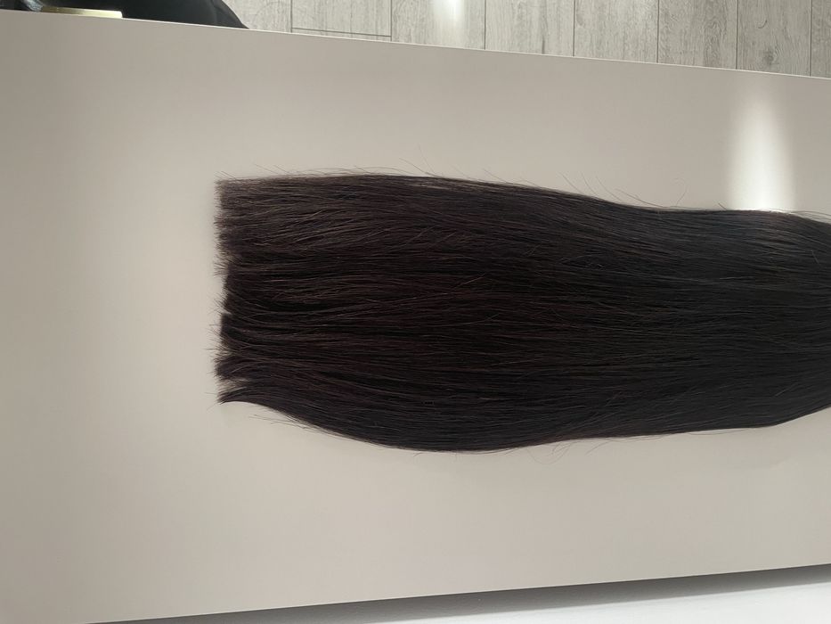 Włosy słowiańskie grube końce brąz