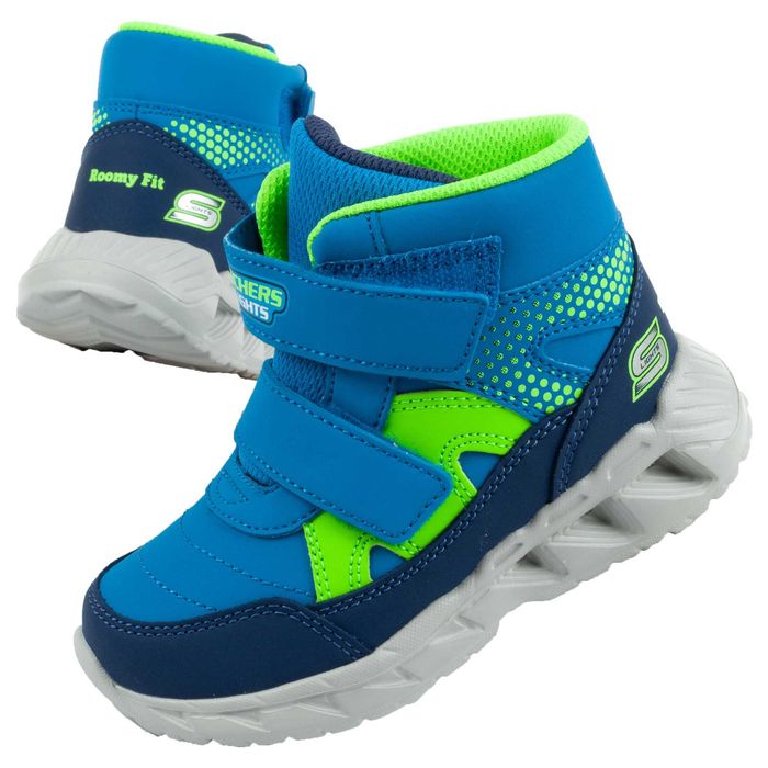 Buty dziecięce zimowe Skechers [401507N/NVLM] LED r. 21-26