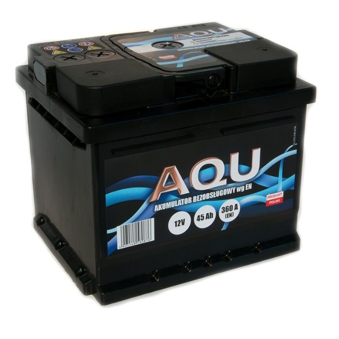 Akumulator 12V 45Ah 360A AQU Autopart Dowóz Montaż Płatność kartą