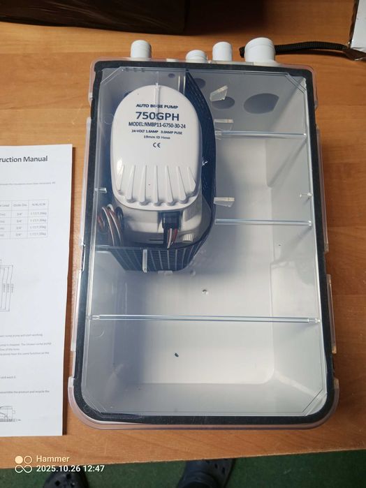 Pompa odpływowa do prysznica 750GPH dla łodzi i RV