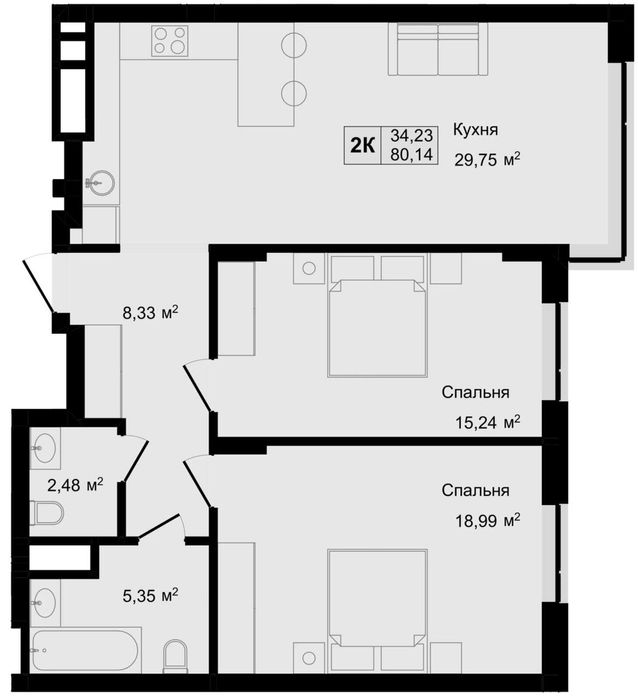 2-комнатная квартира по адресу Старознесенська ул. (площадь 80,1 м²) - Atlanta.ua - фото 10