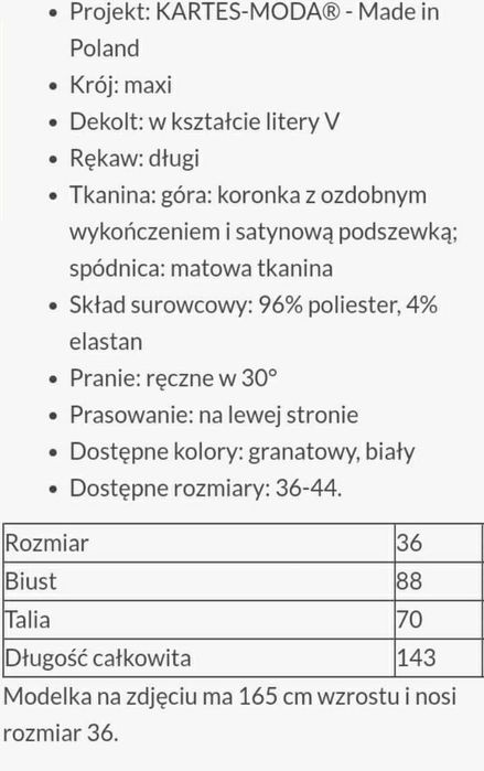 Długa sukienka, suknia na wesele, bal, studniówkę, komunię i chrzest
