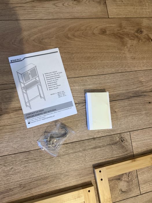 SMIBUY bambusowa szafka łazienkowa nad WC 175 cm