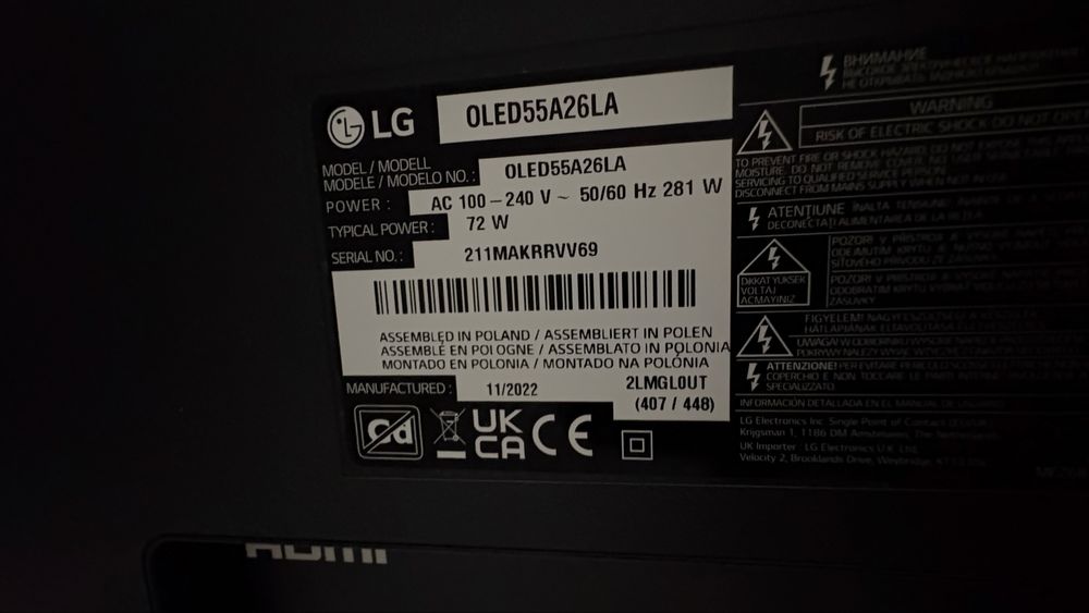 Smart TV LG OLED 55” +  LG CM2460