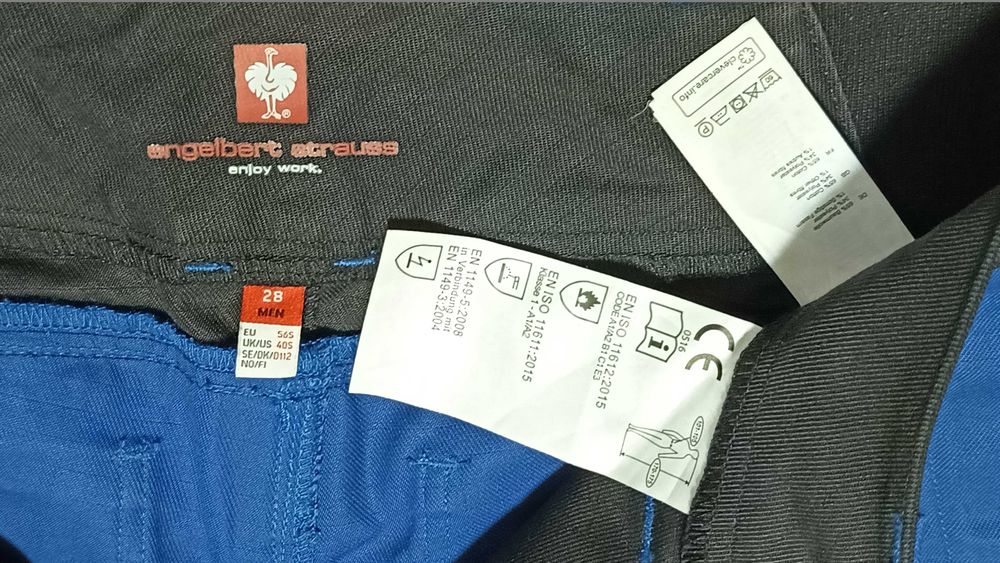 Męskie spodnie ENGELBERT STRAUSS VISION MULTINORM r.XL(28) stan bardzo dobry