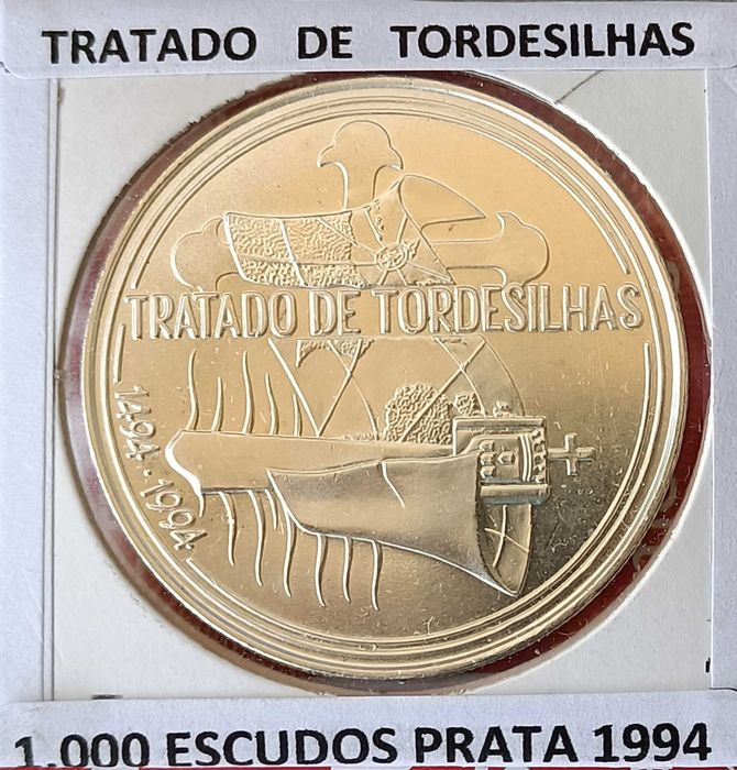 2 Moedas portuguesas comemorativas  prata de Mil escudos