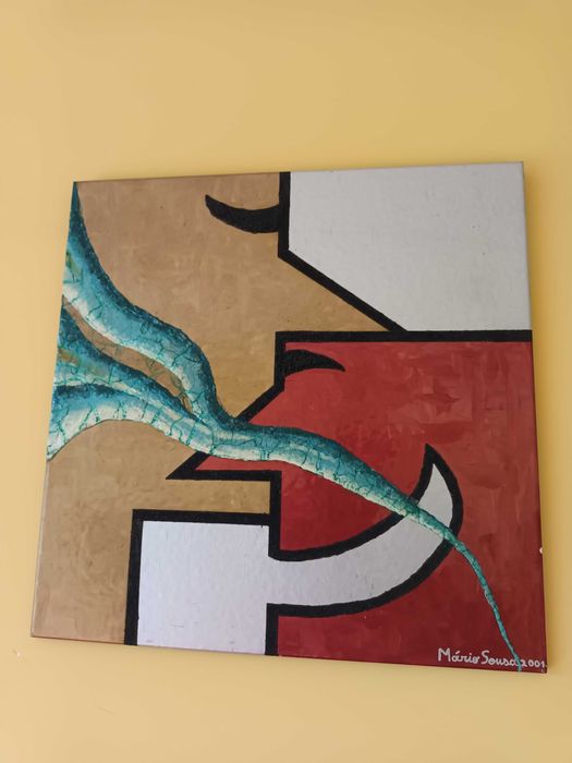 Teatro: (Tinta celulosa sobre mosaico 33x32,5cm)