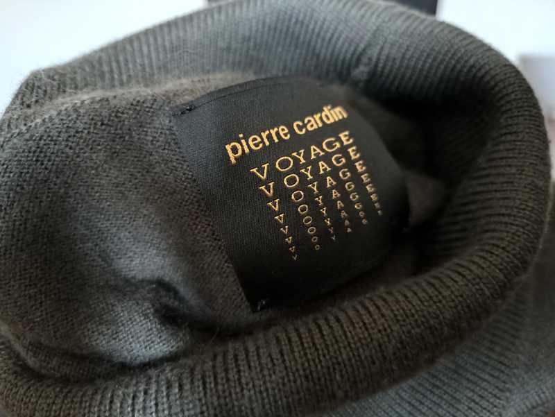 Ciemnozielony golf Pierre Cardin voyage wełna dziewicza