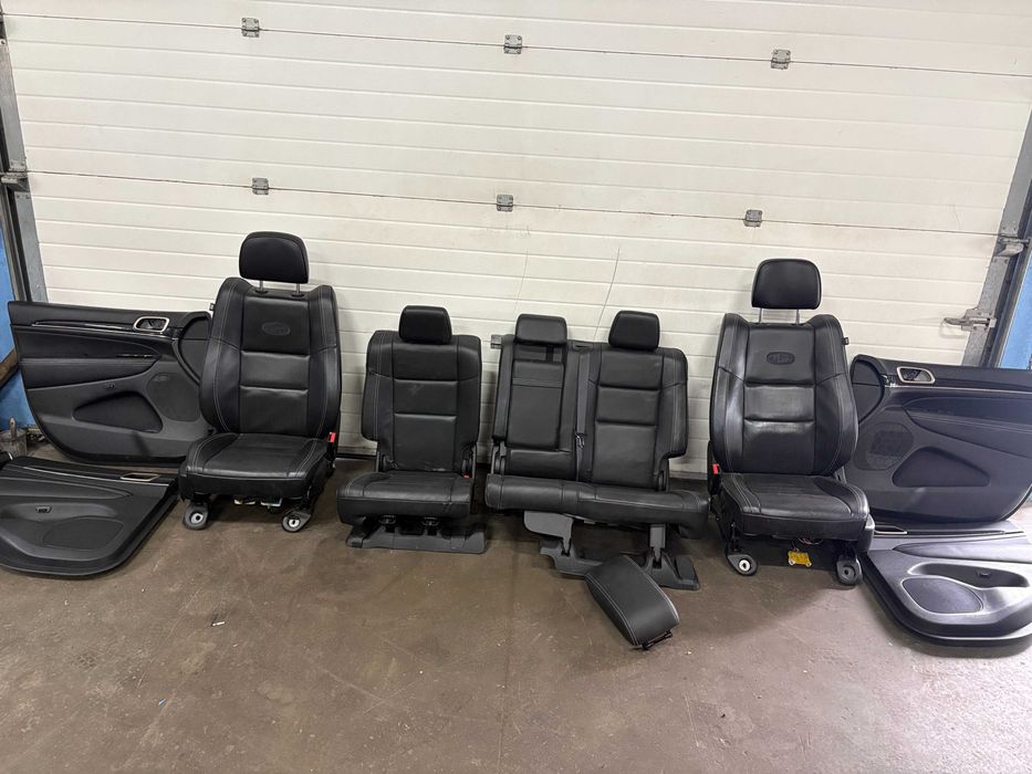 Fotele skóra jeep grand cherokee wk2 overland   ładne na sztuki /całość