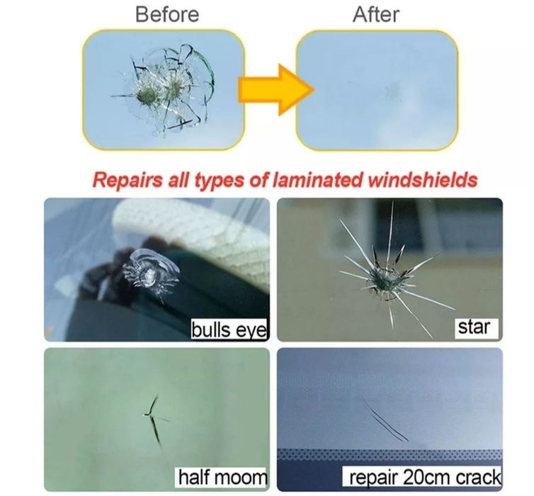 vidro Pára-brisas partido laminado do carro