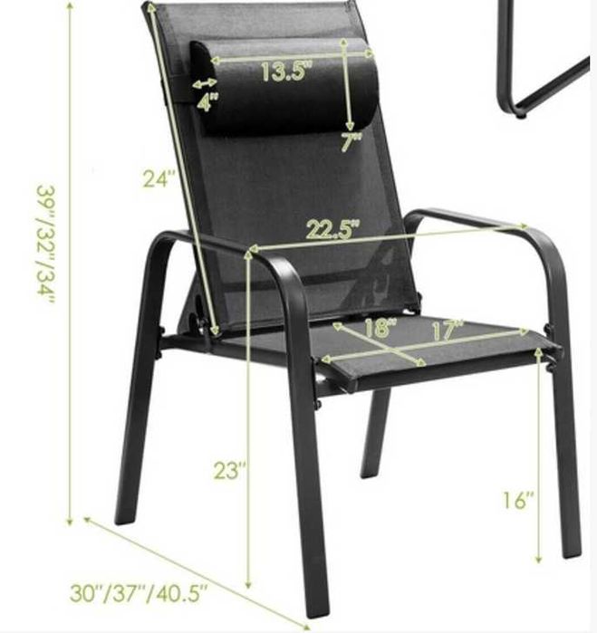Zestaw mebli ogrodowych Costway metal czarny 3 el.