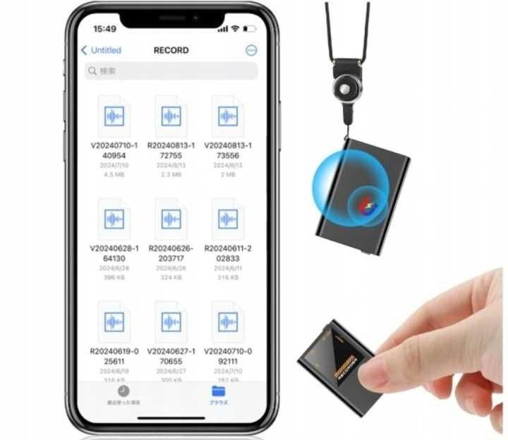 Mini dyktafon 64gb podsłuch rejestrator magnes