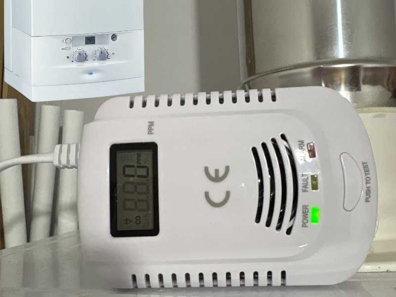 Detektor Czadu Tlenku Węgla Gazu Ziemnego Certyfikowany 2w1