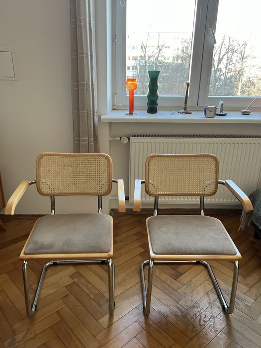 Włoskie krzesła cesca marcel breuer bauhaus mid century