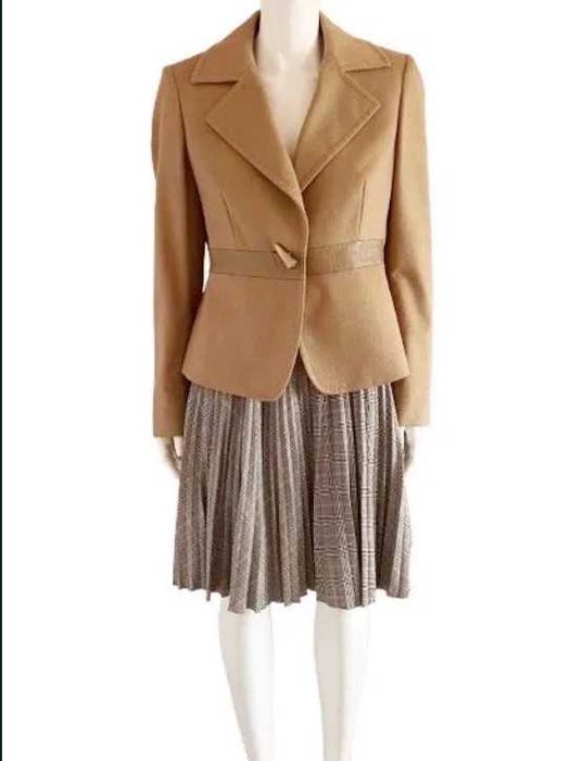 Шерстяной пиджак MaxMara camel samovar jacket, p.M