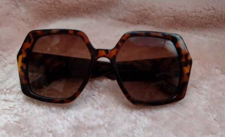 ASOS/ Brązowe okulary przeciwsłoneczne, muchy z Londynu, NOWE
