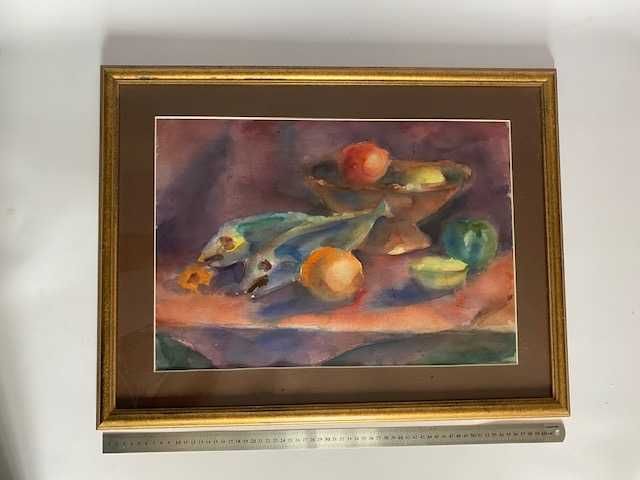 Obraz ryby w solidnej ramie