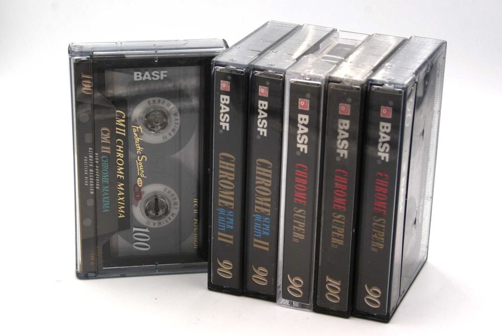 6 kaset magnetofonowych BASF